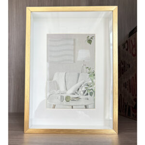 High Quality 7inch Aluminum Alloy Rectangular Photo Frame Hollow Cardboard Creative Desktop Display Modern Minimalist
