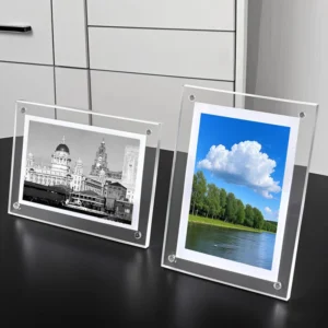 High Quality Acrylic Photo Frame Transparent Acrylic Magnetic Picture Frame Tabletop Display Frame