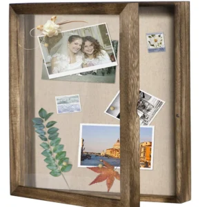 High Quality Custom White Bag Packaged 3D Wooden Art Shadow Box Deep Picture Photo Frame Europe Wood Logo Style for Families