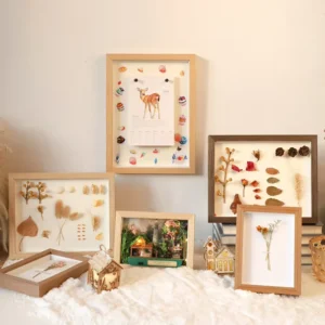High Quality Custom White Wooden Art 3D Shadow Box Deep Picture Photo Frame