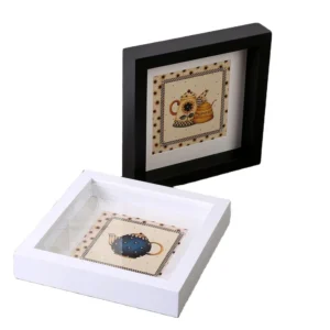 High Quality Durable Eco Friendly Landscape Shadow Box Frames with Glass Classic White 8*8 Square Photo Frame