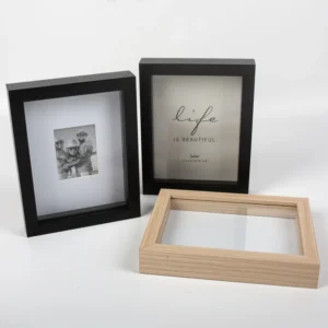 High Quality Eco friendly & Durable Custom Classic Black Wood Picture Frame Shadow Box Photo Frame