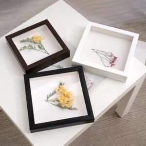 High Quality MDF Wooden Painting Frame Modern Home Decoration Art Black White Wood Vintage square Shadow Box Frame