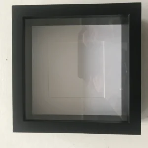 High Quality Real Wood Shadow Box Photo Frame with Glass