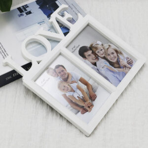 High Quality Rectangular Plastic Photo Frame with Love Print New Design for Home Decor and Gift Giving