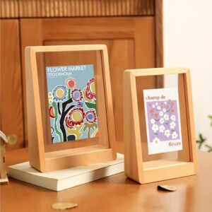 High Quality Solid Wood Floating Transparent Photo Frame Beech Wood Photo Frame Home Room Living Room Office Decor
