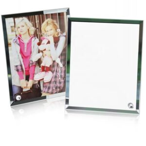 High Quality Sublimation Customized Glass Photo Frame Clock Blank Glass Photo Frame for Home Decoration
