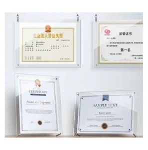 High Quality Wall Mounted Certificate Display Clear Acrylic Frame Photo Assorted Modern Acrylic Frames