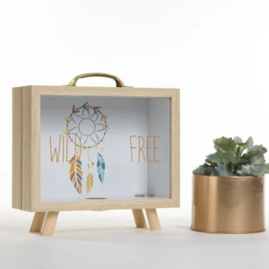 High Quality Wooden Piggy Bank Box Decorative Shadow Box Wood Frame Money Coin Desktop Saving Box Gifts For Girls Boys
