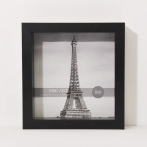 High Quantity 8×8 Inch Pop Design Deep Wood Frame Black Color Wooden Shadow Box Frame