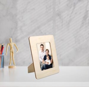 Highly Recommended 4pcs DIY Wooden Photo Frame Small Standing Blank Creative Picture Frames