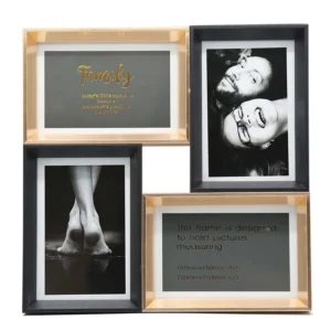 Home Bedroom Wall Mounted Photo Frame Rectangular MDF Collage Picture Photo Frame