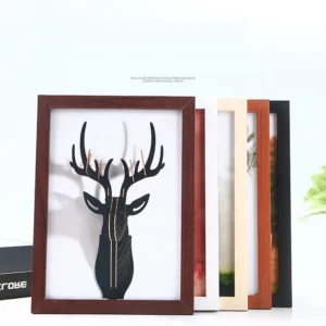 Home Decoration Multi Sizes Black White Wall Mounted Tabletop Stand Document Picture Crafts Stand up Wood Photo Frames