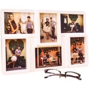 Home Decoration Rectangular 5 inch 6 grid Plastic Photo Frame