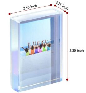 Home Office Desktop Creative Mini Colorful Film Digital Acrylic Picture Photo Frames 3″