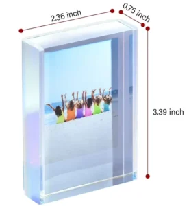 Home Office Desktop Creative Mini Colorful Film Digital Acrylic Picture Photo Frames 3″