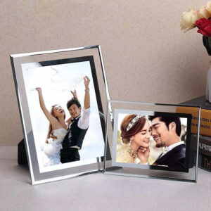Home Wedding Decoration Tabletop DIY Memorial Picture Frame Glass Crystal Photo Frame Wall Art Creative Picture Frame