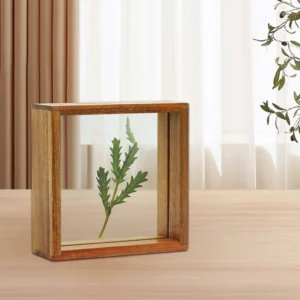 Homex Ready to Ship Small MOQ Home Decorative Small Picture Frames Acacia Wood Floating Mini Photo Frame