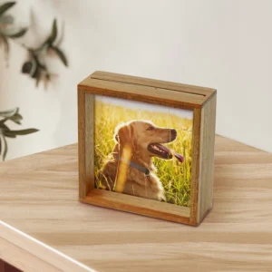 Homex Wooden Floating Frame Display Case Solid Wood Frame Acacia Wood Photo Frame for Home Decor