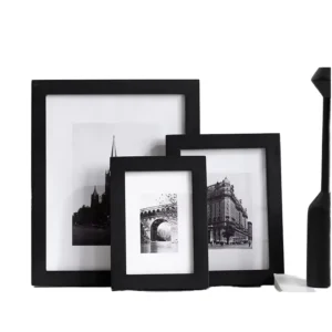 Hongbamboo Modern Lightweight Square Wooden Freestanding Desktop Photo Frame for Home Decor 5×7 8×10 with Mat China