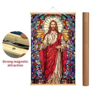 Hot Selling Canvas Magnetic Poster Hanger Jesus Scroll Painting of Photo Frames