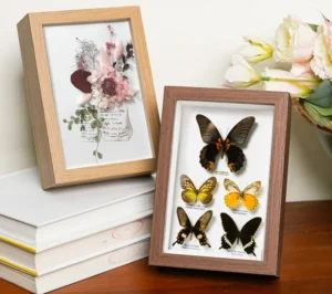Hot Selling Custom 3D Deep Square Wood Shadow Boxes High Quality Handmade DIY Photo Frames
