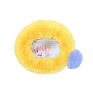 Fuzzy Velvet Photo Frame Mini 9x6cm Photo Soft Touch Stable Stand Desktop Ornament for Wedding Gift