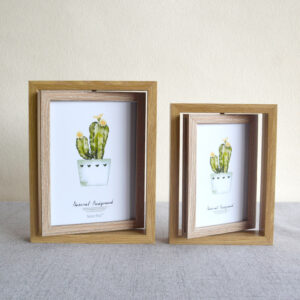 Hot Selling High Quality Custom 8*8 Inch Wall Art White Wooden Shadow Deep Box Photo Frames Freestanding or Wall Hanging