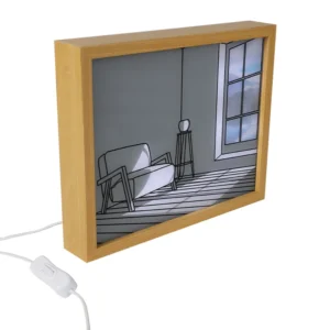 Hot Selling New Design Wooden Custom Sympathy Gift LED Memorial Shadow Box Picture Frame