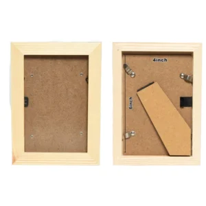 Hot Selling Polished Rectangle Unfinished Wooden Picture Frame Custom Wood Frames DIY Crafts Making Photo Display Father’s Day