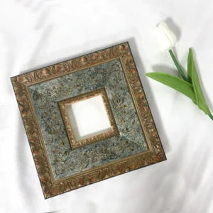 Hot Selling Retro Green Solid Wood Elegant Digital Printing Handmade Photo Frame for Home Wall Decor