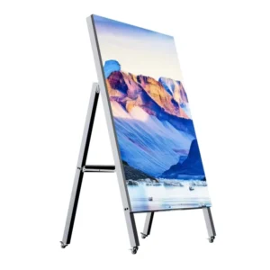 Indoor Mobile LED Sign Screen P1.86 Stackable Vertical KT Frame with Animation for Retail Store