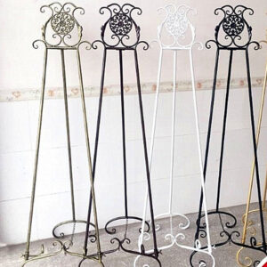 Iron Art Floor-standing Wedding Photo Frame Poster Roll-up Picture Advertising Display Stand