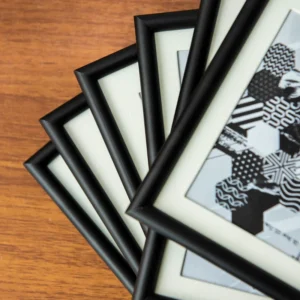 JIAHE Matte Black Alloy Durable Lightweight Rectangle Digital Printing 4 color Photo Frame Various Sizes Wall Desktop Use