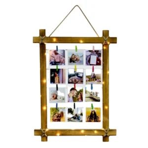 JUNJI Personalize Multiple Photo Collages and Wooden Photo Frame With Latch