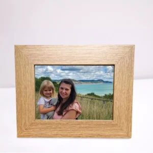 JUNJI Personalized Wood Photo Frame for Wedding Anniversary Engagement Couples Initial Gifts Wedding Picture Frame