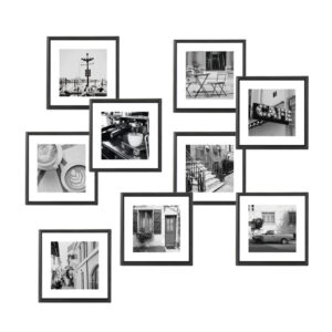 Jinn Home Lightweight Custom Size Black & White Plastic Photo Frame Simple Decorative Home Photo Frame