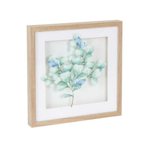 Jinn Home Matted Square Wood Photo Frame Glass Pattern Printed Shadow Box Wall Frame