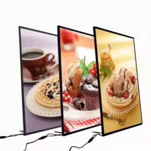 LED Movie Poster Frames Backlit Aluminum Snap Frame 16″ X 24″ Wall Mount Advertising Display (Black) 2500 cd Brightness 3 Year