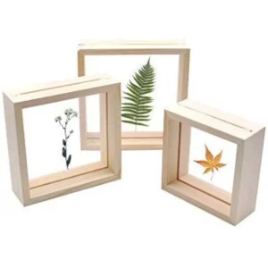 Latest Design Wooden Double Sided Glass Photo Frame Creative Modern Tabletop & Wall Hanging Picture Frame In Lowest Priced