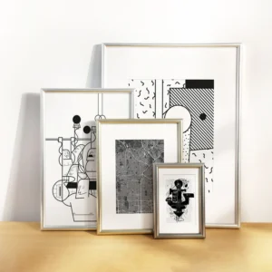 Light Luxury Handmade Aluminum Alloy Tabletop Photo Frame Horizontal Vertical Photo Printing Simple Design 6inch 7inch 8inch