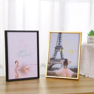 Light Luxury Handmade Aluminum Alloy Tabletop Photo Frame Horizontal Vertical Photo Printing Simple Design 6inch 7inch 8inch