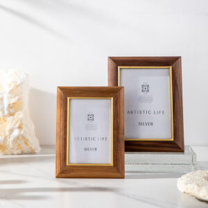 Light Luxury Wood Photo Frame Hotel living Room Desktop Creative Household Walnut Photo Frame Wedding Photo Frame