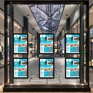 Litsign LS M2 Digital Electronic Eco Friendly Salon Publicity Poster Frame Subrack Vertical Advertising Window Display LED Light