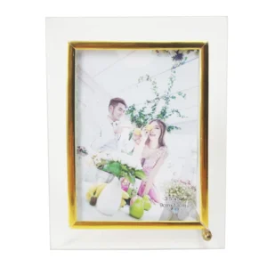 Lower Price Glass Photo Frame Glass Home Decoration Silver Gold Glass Photo Frame 3.5*5
