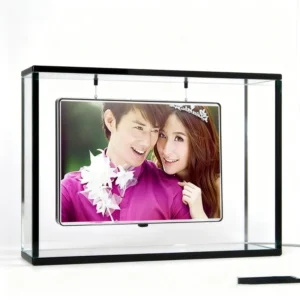 Luxury Floating Photo Frame Acrylic Magnet Technology Stylish Plastic Floating Picture Display Stand