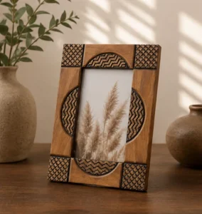 Luxury Handmade Eco Friendly Wooden Photo Frame Modern Artisan Design Tabletop & Wall Mountable Home Decor Gift for Living Room