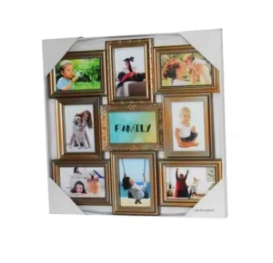 Luxury Vintage Style Plastic Photo Frame for Multiple Picture Display for Family Pictures Collage Wall Decor