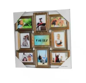 Luxury Vintage Style Plastic Photo Frame for Multiple Picture Display for Family Pictures Collage Wall Decor