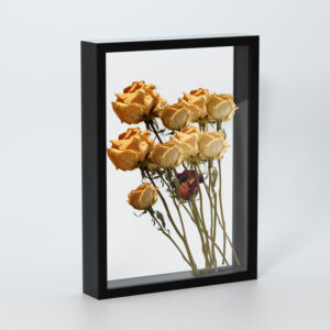 MDF Black White3d Korean Style Flower Photo Frame Shadow Box Frame with Glass Eco Friendly Durable